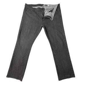 Volcom Jeans Mens 44x29 Black Solver Modern Straight Stretch Denim Pants